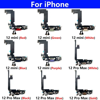 10 Tk USB Laadija Pordi Pesa Dock Laadimiseks Flex Kaabel Iphone 12 Pro Max / IPhone 12 mini Asendamine
