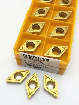 10 tükki DCMT11T308 US735 karbiid sisesta CNC lõikamine vahend keerates sisesta DCMT 11T308 roostevabast terasest terasest osad