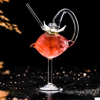 2021 INS Kuum 3D Flamingo Suitsune Õled Kokteili Klaas Molekuli Kokteil Pokaalilaadse Baari Poole Linnu Kuju Martini Special Juua Tass