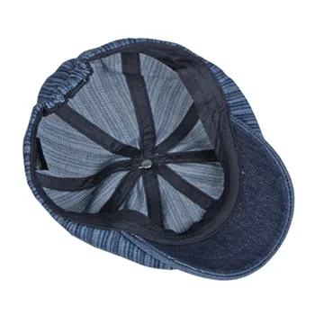 2022 Kevad Sügis Naiste Briti Vintage Pestud Denim Baretid Meeste Must Mütsid Snapback ühise Põllumajanduspoliitika Paar Retro Fashion Sport Mütsid 5