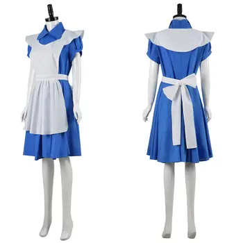 2022 Uus CosDaddy Alice In Wonderland Cosplay Kostüüm Blue Neiu Kleit Täiskasvanud Naiste Tüdruk Halloween Karnevali Kostüümid