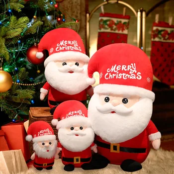 25-60cm Kawaii Punane Santa Palus Mänguasjad Cartoon topis Pehme Nukk jõulukingitused Lastele, Lapsed, Kodu Kaunistamiseks Poiste Mänguasjad