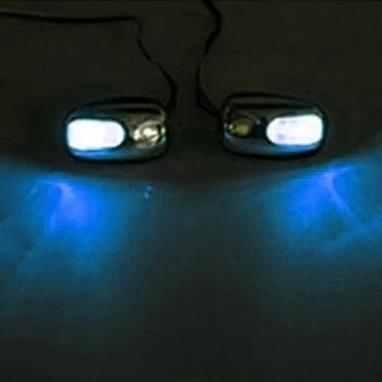 2tk Auto LED Valgus Esiklaas Tuuleklaasi Jet Düüsi Klaasipuhasti Pesumasin Lambi Auto Kerge Tarvikud 2