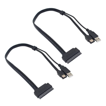 2X 2.5 Tolline Kõvaketas SATA 22Pin, Et ESATA Andmeid USB Powered Kaabel Adapter Optimeeritud SSD Tugi UASP SATA