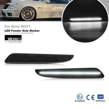 2x vigadeta Suitsutatud Objektiivi Täis Valge esistange Led-pidurituled Tuled Benz W211 LCI E-Klassi 2007-2009 E350 E550 E55 AMG