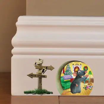 3D Naljakas Hiire Auk, et Kass On Loll Taustapildid Lastele Toad Cartoon Seina Kleebised jõuluehe Home Decor