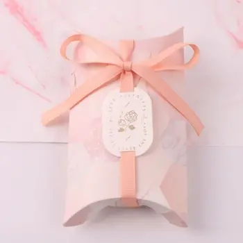 50tk Candy Box Kott Uus Käsitöö Raamat Padja Kuju Pulm Teene Kinke Pirukas Pool Kotid Eco Sõbralik Kraft Pakendi Edendamine