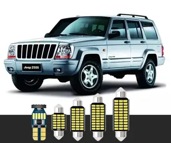 6tk valge LED carDome Kaart Ukse kindalaegas Licensr tuled T10&36 Jeep Cherokee (Liberty Ülem Kompass Patriot 1995-2019 0