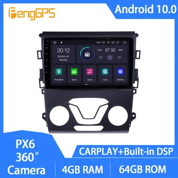Android 10 Auto DVD Mängija Ford Mondeo 5 2014-2019 Puutetundlik Multimeedia juhtseade FM / AM Raadio GPS Navi Peegel Link OBD2