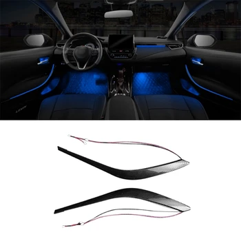 Auto süsinikkiust Ees Ukse Paneel Ümbritseva Valguse LED Atmosfääri Lamp on Sinist Värvi Toyota Corolla 2019-2022