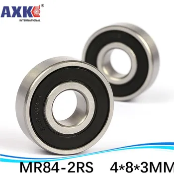AXK müük hind Sinine kummist tihendi kate topelt kummi tihendi kate kääbus kuullaager MR84-2RS 4*8*3 mm