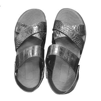 baoduli uued meeste sandaalid uus Ehtne krokodill nahk hingav meeste Vabaaja jalatsid krokodill Meeste kingad pits-up sandaalid