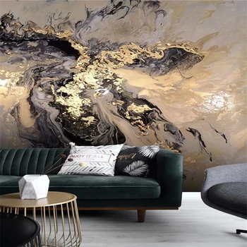 beibehang Kohandatud Hiina uus stiil abstraktne kuldne maastiku splash tint taust dekoratiivset maali tapeet papier peint