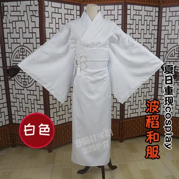 COSLEE Amiin Suvel Muutes Haine Cosplay Kostüüm Vari Valge Kimono Kleit Halloween Carnival Osapoole Riided Custom Made