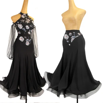 Daamid Kaasaegne Valss Standard Flamenco must tantsusaal tantsu seelik salsa kleit Professionaalne seelikud naiste kleidid seelik 2