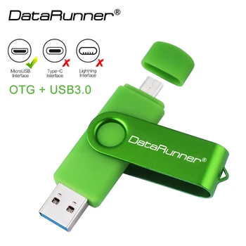 DataRunner OTG USB Flash Drive jaoks, Android Telefoni/Tablett/PC 16GB 32GB 64GB 128GB 256GB Pendrive USB3.0 High Speed Memory Stick