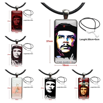 Ehted Terasest Pinnatud Klaas Kivi Ümber Choker Pikk Ripats, Ristküliku Kaelakee Che Guevara Mitut Värvi Naiste Pulm