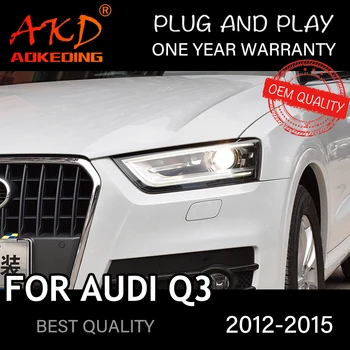 Esitulede Audi Q3 2012-2015 Auto автомобильные товары LED PÄEVATULED Hella Xenon Objektiivi Hella Hid H7 Q3 Auto Tarvikud 0