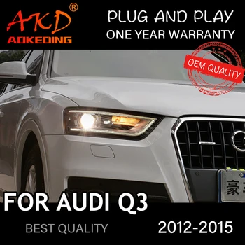 Esitulede Audi Q3 2012-2015 Auto автомобильные товары LED PÄEVATULED Hella Xenon Objektiivi Hella Hid H7 Q3 Auto Tarvikud 1