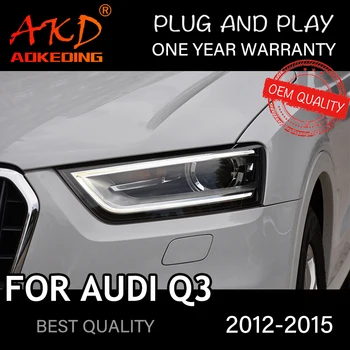 Esitulede Audi Q3 2012-2015 Auto автомобильные товары LED PÄEVATULED Hella Xenon Objektiivi Hella Hid H7 Q3 Auto Tarvikud 2