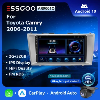 ESSGOO 9 Tolline Android 10 autoraadio CarPlay Auto Multimeedia Mängija Toyota Camry 7 XV 2006-2011 HiFi Stereo RDS FM-Üksuse Juht