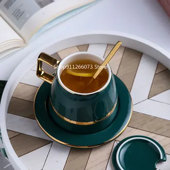 Euroopa luksus keraamiline tass kohvi lusikas sahtel kinkekarbis ma tõin 450 ml piima tee tassi ja rohelise tee tassi