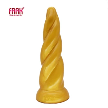 FAAK kuldne twist anal plug silikoon mees naine masturbator tupe stimuleerimiseks seksi mänguasjade poes suur dong dildo 2020. aasta uus värv