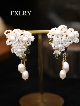 FXLRY Originaalne Disain Pearl Sweety Lill Tutt Tolknema Kõrvarõngad Fashion Loominguline Kõrvarõngas Naiste Ehted