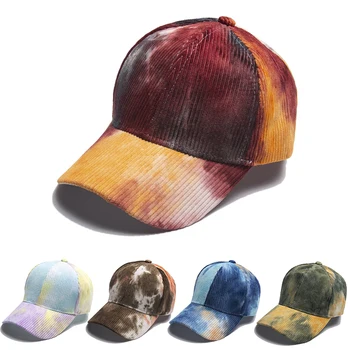 Geebro Velvetist Tie Dye Baseball Caps Täiskasvanud Unisex Mütsid Kõrge Kvaliteedi Pesapalli Mütsid Aednik Mütsid Mitmevärviline Väljas Sunhat