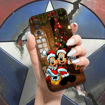 Häid Jõule Miki Minni Samsung Galaxy A70 Telefoni Puhul Vedel Räni Shell Tagasi Põrutuskindel Juhtudel Katta Musta Coque 5