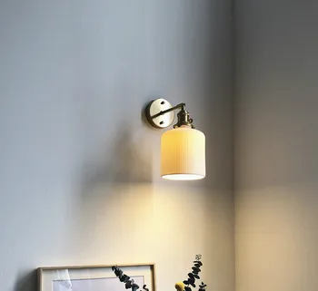 Jaapani messing keraamilised seina lamp, uus Hiina lihtne magamistuba Öö Lampi Retro koridori, veranda peegli ees seina lamp