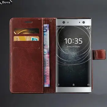 juhul Sony Xperia XA2 Ultra-kaardi hoidiku kaas juhul Pu nahast Klapp, Retro rahakoti ja telefoni kott varustatud juhul äri 3