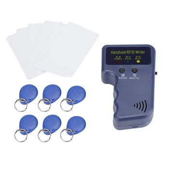 Kaasaskantav RFID-Kaardi Koopiamasin 125KHz ID (EM4100/HID/AWID) Paljundusaparaat Lugeja Kirjanik 6 Kirjutatav Võtmehoidja+6 Kirjutatav Kaart