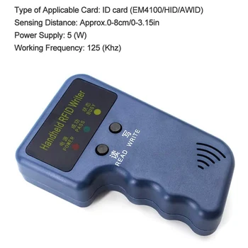 Kaasaskantav RFID-Kaardi Koopiamasin 125KHz ID (EM4100/HID/AWID) Paljundusaparaat Lugeja Kirjanik 6 Kirjutatav Võtmehoidja+6 Kirjutatav Kaart 4