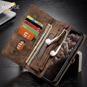 KISSCASE Multi-Funktsionaalne Rahakott Case For iPhone 12 Pro Max 12 Mini Leather Case For iPhone 11 Pro Max XR/XS Max/X 6/6S/7/8 Plus