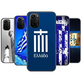 Kreeka Kreeka Lipu Telefoni Puhul xiaomi redmi POCO F1 F2 F3 X3 Pro M3 9C 10T Lite NFC Must Kate Silikoonist Tagasi Prett mi 10 ultr