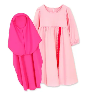 Lapsed riided Fashion Lapse Abaya Moslemi Tüdruk kleit +Hijab abaya islami tüdrukute kleit 6 8 aastat Traditsiooniliste kleidid, Lapsed