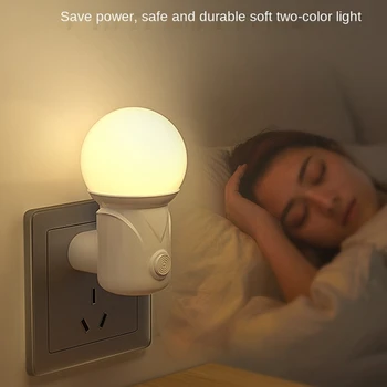 LED Plug-in Night Light 2-värv Last Imetavad Silma Magada Kerge Magamistuba Pesa Tuled Energiasäästu Armas Koridori Lambi Rõdu