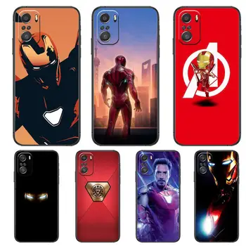 Marvel Iron Man Telefoni Puhul xiaomi redmi 11 Lite Ultra pro 10 9 8 MIX 4 KORDA 10T Must Kate Silikoonist Tagasi Prett