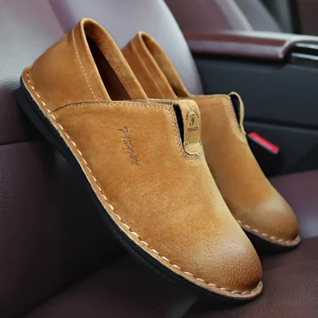 Meeste Uus Jalatsid Blokeerumisvastased libiseks Korterid Mood Suede Shoes Meeste Vintage Väljas Reisi Sõidu Mokassiinkingad Office Hingavad Jalatsid