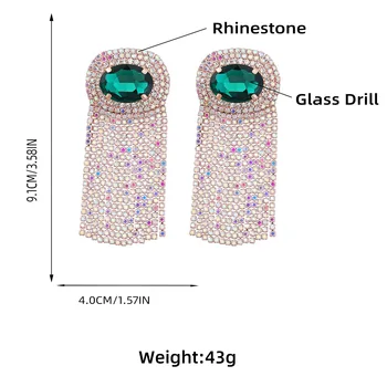 Metallist Ovaalne Klaasist Tutt Geomeetriline Kõrvarõngad Naiste Liialdatud Trend Tolknema Kõrvarõngad Pidulik Ehete Tarvikud Digadagu 5
