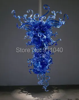 Odav Hind Koobalt Sinine Art Lambi LED-100% Käsitsi Puhutud Klaas Kett Lühtrid