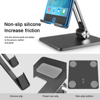 Tablett Arvuti Stand Laisk, Kokkupandavad Alumiiniumist Töölaud Bracket For IPad Pro 12.9 11 10.2 Õhu Mini Samsung Xiaomi Mi-Padi Huawei 2022 5