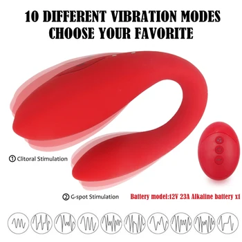 Traadita Vibraator Täiskasvanute Mänguasjad Paarid Dildo G Spot U Tüüpi Vibraator Vagiina Stimulaator Sugu Mänguasjad Naine Naine Masturbator 1