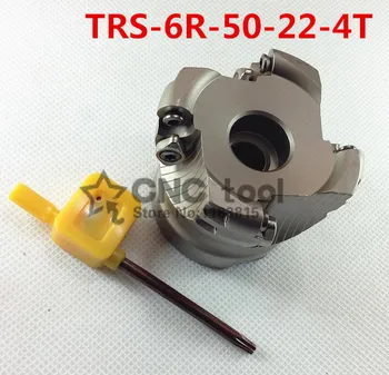 TRS-6R-50-22-4T Nägu Lõpus Milling Cutter vahetatavad plaadid Korter Roughing Lõikamine ,CNC Milling Cutter
