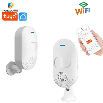 TUYA Smart Wifi PIR Liikumisanduri Häire Passiivne Infrapuna Anduri koos häälega koduautomaatika Kodus Alarm Süsteem