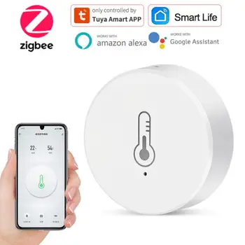 Tuya ZigBee Smart Temperatuuri Ja Niiskuse Andur reaalajas Jälgimise APP RC Akutoitega Smart Home Security Alexa