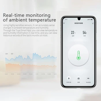 Tuya ZigBee Smart Temperatuuri Ja Niiskuse Andur reaalajas Jälgimise APP RC Akutoitega Smart Home Security Alexa 1