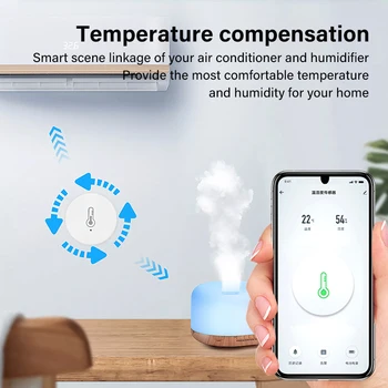 Tuya ZigBee Smart Temperatuuri Ja Niiskuse Andur reaalajas Jälgimise APP RC Akutoitega Smart Home Security Alexa 3