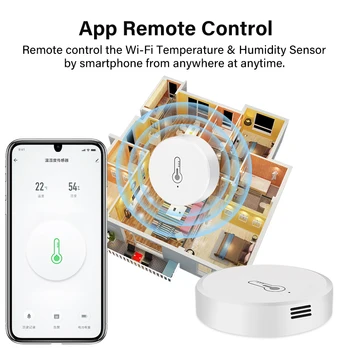Tuya ZigBee Smart Temperatuuri Ja Niiskuse Andur reaalajas Jälgimise APP RC Akutoitega Smart Home Security Alexa 4
